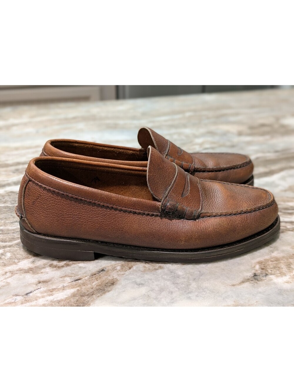 L.L. Bean Leather Slip‑On Shoes Brown | Comfy | classic everyday ease GUC